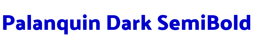 Palanquin Dark SemiBold 字体